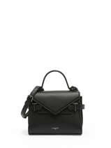 Cross Body Tas S Emily Grainé Leder Le tanneur Zwart emily TEMI1006